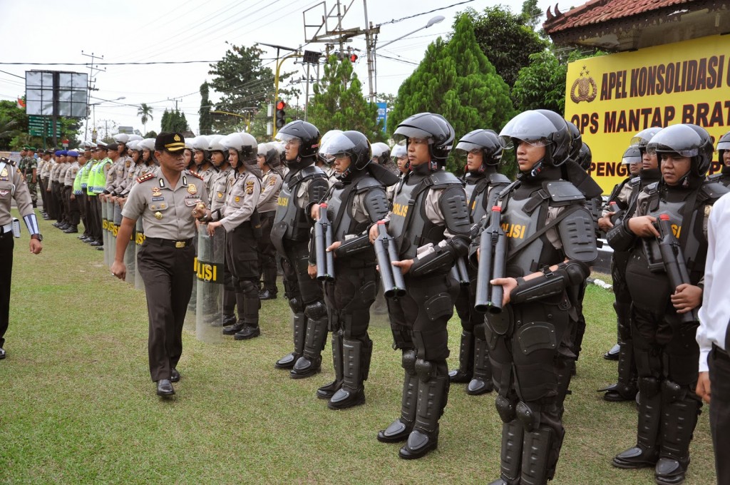 Kapolres OKI Pimpin Apel Gelar Pasukan