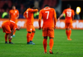during the UEFA EURO 2016 qualifying Group A match between the Netherlands and the Czech Republic at Amsterdam Arena on October 13, 2015 in Amsterdam, Netherlands.