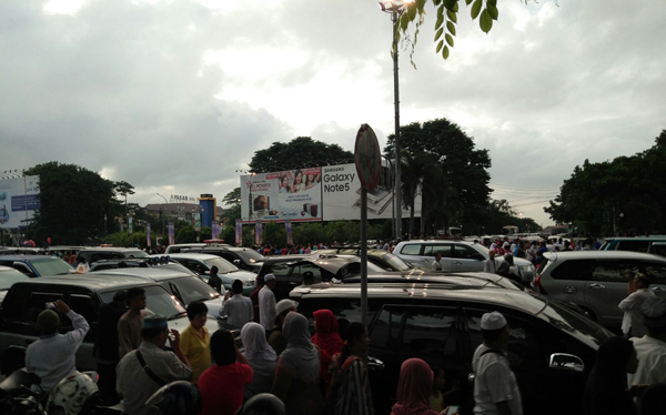 penampakan gerhana matahari di palembang indonesia