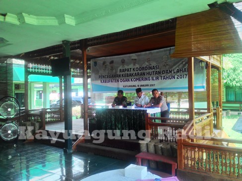 Rapat Koordinasi Pencegahan Kebakaran Hutan Dan Lahan Kabupaten OKI Tahun 2017. Rabu 18/01/17