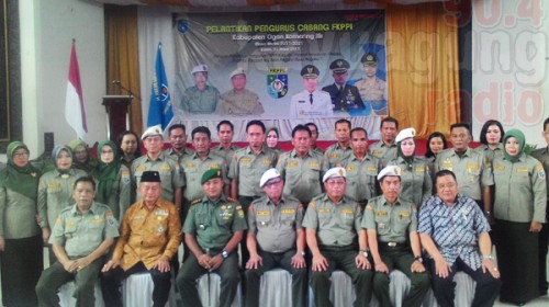 Wakil Bupati OKI H. M. Rifa'i SE Foto Bersama Ketua Daerah Pengurus FKPPI Sumsel dan FKPPI OKI.