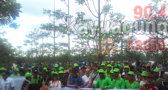 Gubernur Sumsel dan Bupati OKI Bersama 81 Delegasi Foto Bersama Di Lahan Restorasi.